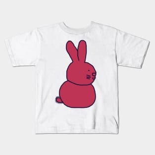 Viva Magenta Color of the Year 2023 Bunny Rabbit Kids T-Shirt